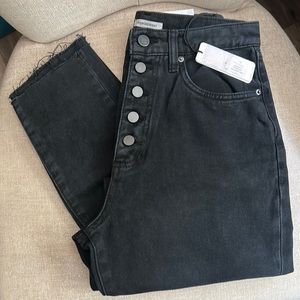 WEWOREWHAT - NWT - black high rise straight jeans - size 26
